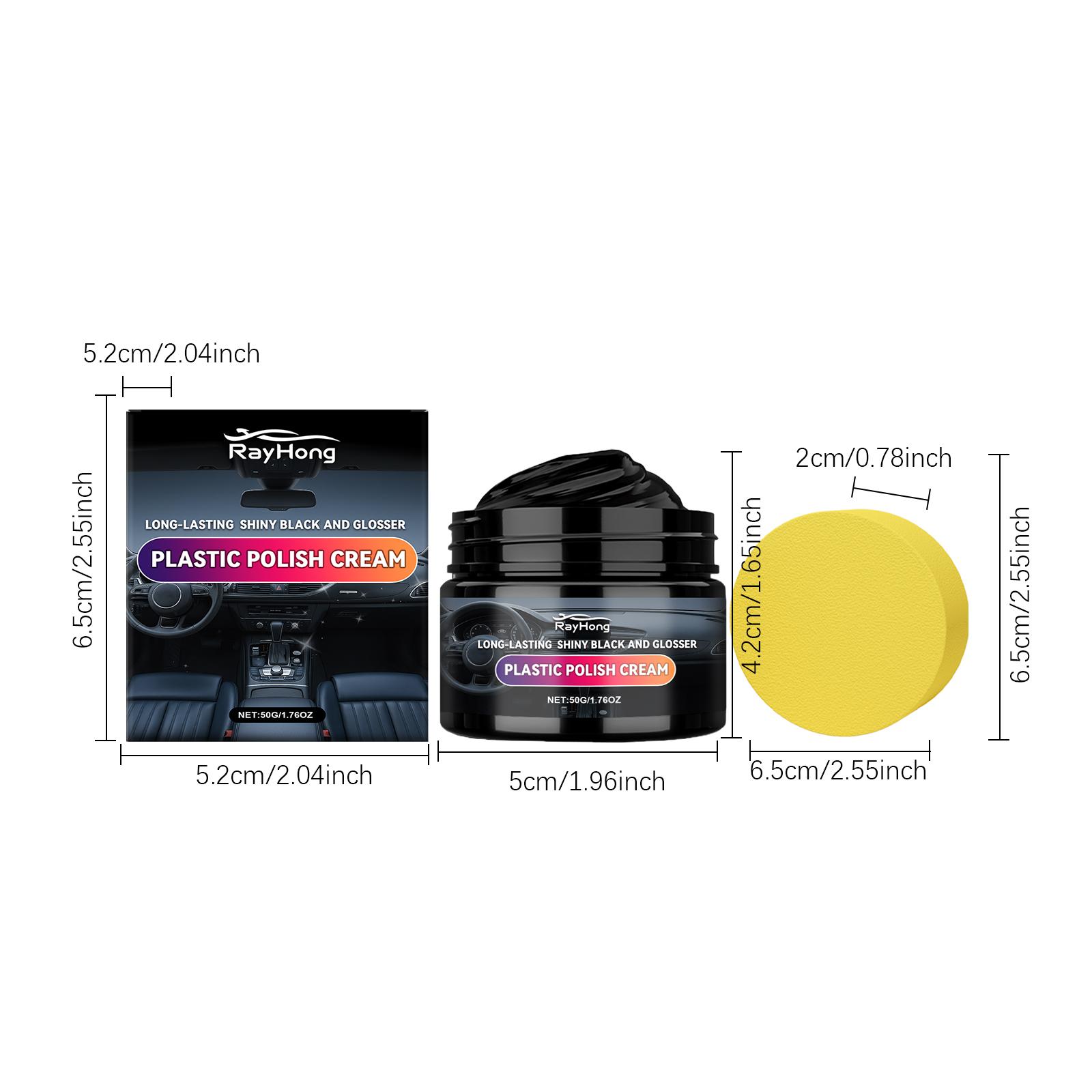 Car Plastic Care Paste 50g - Scratch Repair Polishing Cream with Crystal Coating, Shining Cleaner for Car Interior
Car Plastic Care Paste 50g - Scratch Repair Polishing Cream with Crystal Coating, Shining Cleaner for Car Interior