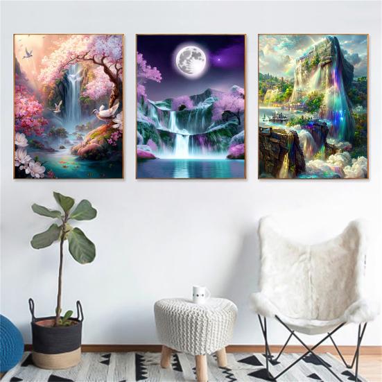Rhinestone Painting 5D Scenery Waterfall Full Drill Shiny Rhinestone Embroidery Colorful DIY Art Crafts Handwork Home Wall Decoration Rhinestone
Rhinestone Painting 5D Scenery Waterfall Full Drill Shiny Rhinestone Embroidery Colorful DIY Art Crafts Handwork Home Wall Decoration Rhinestone