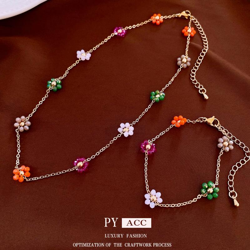 Sweet Mori Style Dopamine Flower Crystal Bracelet – Versatile High-End Fashion Hand Jewelry
Sweet Mori Style Dopamine Flower Crystal Bracelet – Versatile High-End Fashion Hand Jewelry