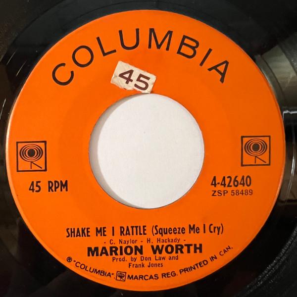7inch Record MARION WORTH - Shake Me I Rattle (Squeeze Me I Cry 442640 Columbia 1962 US Pop Used
7inch Record MARION WORTH - Shake Me I Rattle (Squeeze Me I Cry 442640 Columbia 1962 US Pop Used