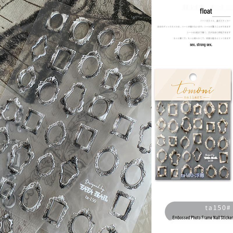 3D Барочное кружево Свадебные наклейки для нейл-арта - Черно-белые Ретро наклейки с рамкой
3D Барочное кружево Свадебные наклейки для нейл-арта - Черно-белые Ретро наклейки с рамкой