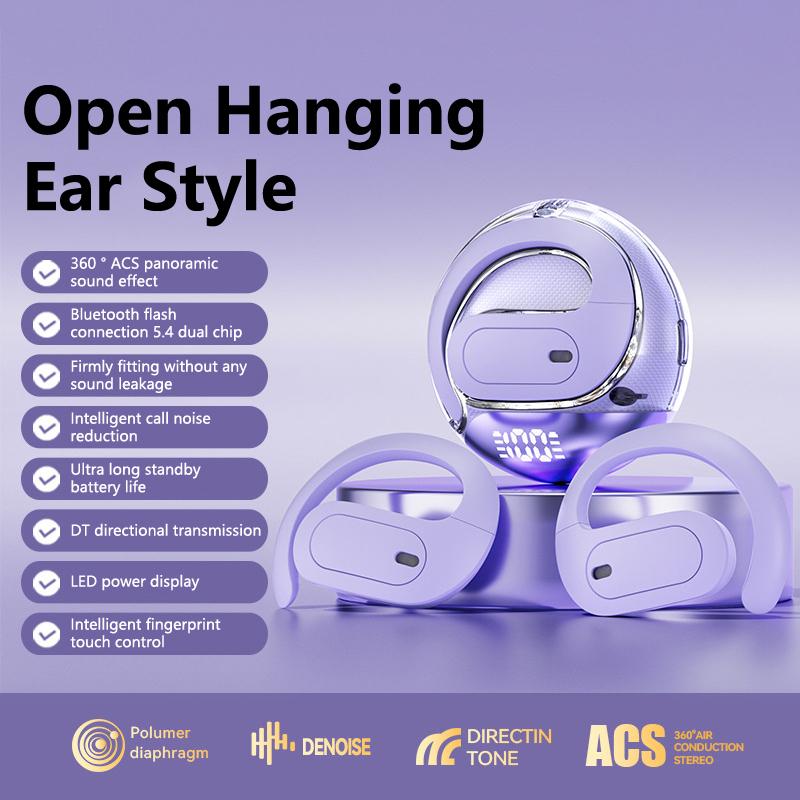 Open-Ear Wireless Earphone Headphone For Sports Riding Running Ear Hanging Headset Earbuds With Led Battery Power Display
Open-Ear Wireless Earphone Headphone For Sports Riding Running Ear Hanging Headset Earbuds With Led Battery Power Display