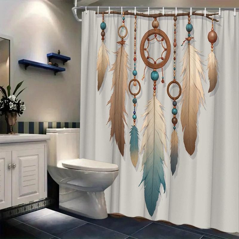 A Bohemian Dreamcatcher Shower Curtain: Bring a Touch of Nature and Serenity to Your Bathroom with This Stunning Design 100*130 HOOK 1pcs
A Bohemian Dreamcatcher Shower Curtain: Bring a Touch of Nature and Serenity to Your Bathroom with This Stunning Design 100*130 HOOK 1pcs