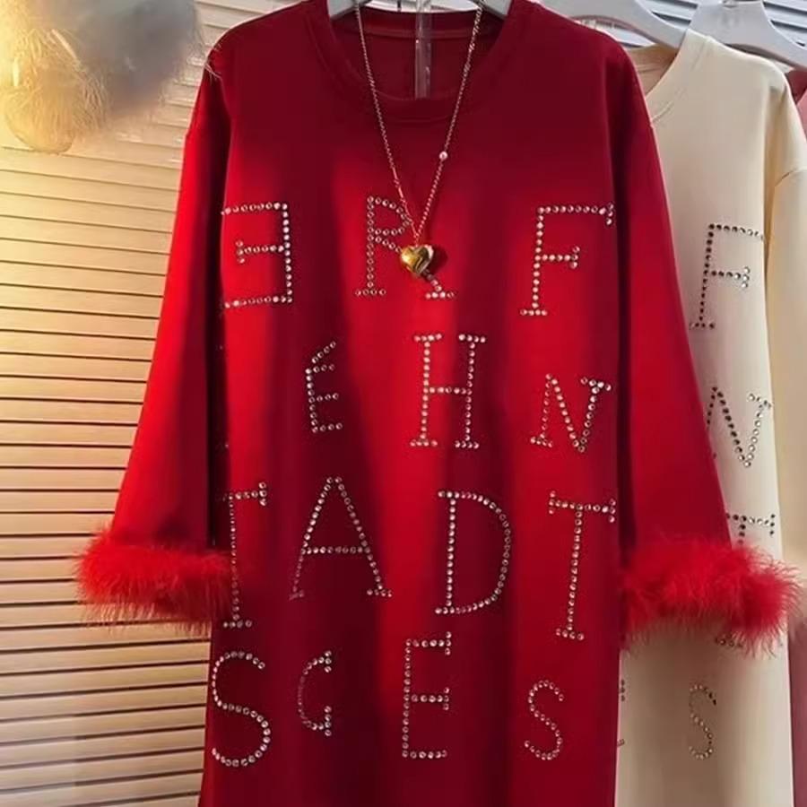 Plus Size 7-Sleeve Women s Autumn Top with Hot Drill Letter & Fuzz Splicing 2XL красный
Plus Size 7-Sleeve Women s Autumn Top with Hot Drill Letter & Fuzz Splicing 2XL красный
