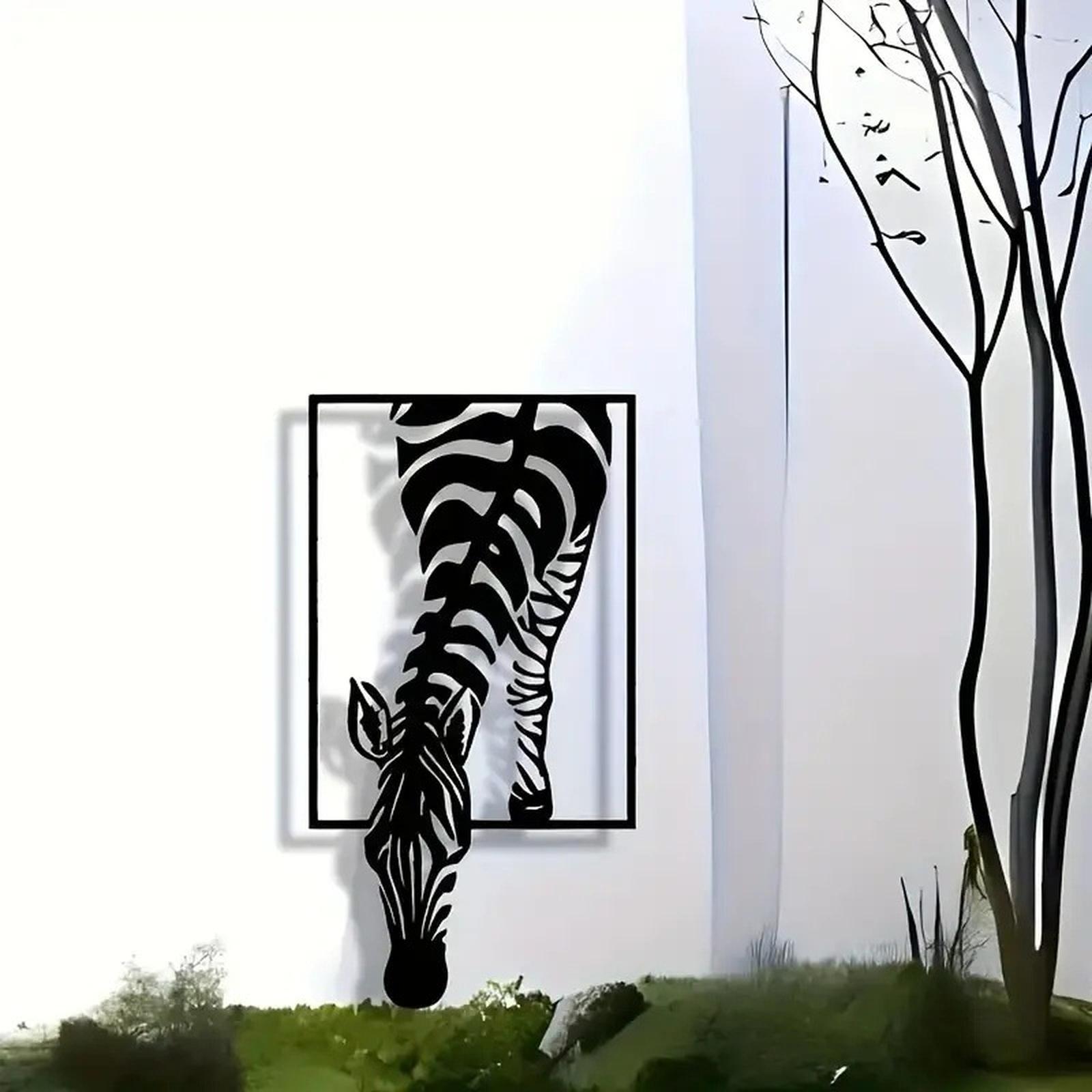Decorative Metal Wall Art Zebra Design Minimalist Modern Iron Sculpture Geometric Wall Hanging for Living Room Bedroom Office Wall Decoration one size чорний
Decorative Metal Wall Art Zebra Design Minimalist Modern Iron Sculpture Geometric Wall Hanging for Living Room Bedroom Office Wall Decoration one size чорний