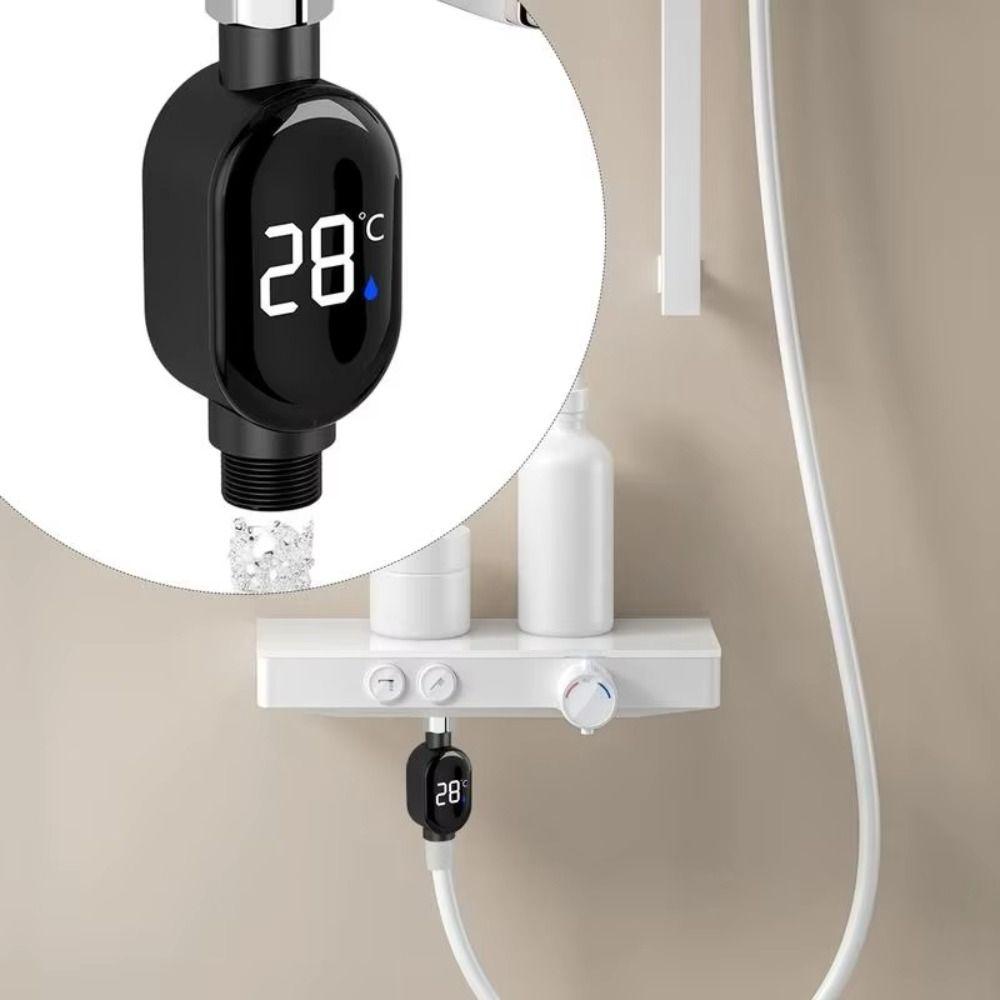 Stainless-Steel LED Display Thermometer Precise Measurement Shower Thermometer Faucet Installation
Stainless-Steel LED Display Thermometer Precise Measurement Shower Thermometer Faucet Installation