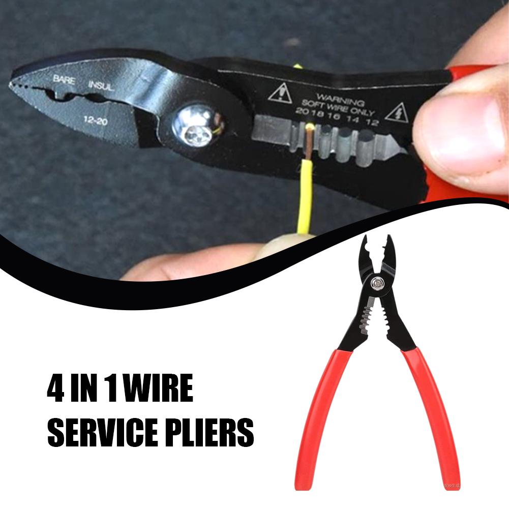 4-in-1 Compact Wire Stripper Multi Purpose Electricians AWG Pliers Wire Gripper 12-20 And Cutte D6M5 Red-1pcs
4-in-1 Compact Wire Stripper Multi Purpose Electricians AWG Pliers Wire Gripper 12-20 And Cutte D6M5 Red-1pcs