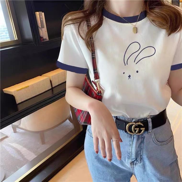 2025 summer new contrasting color short-sleeved T-shirt women s Korean version slim-fitting versatile foreign gas half-sleeved pure cotton white XXL
2025 summer new contrasting color short-sleeved T-shirt women s Korean version slim-fitting versatile foreign gas half-sleeved pure cotton white XXL