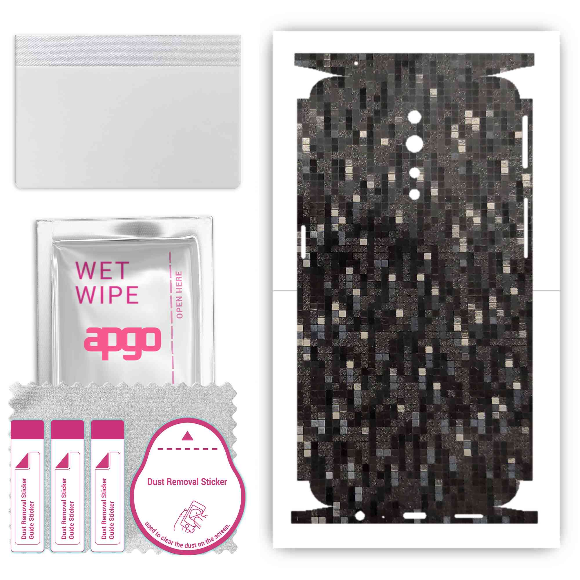 apgo Protective Skin Sticker for the back+sides compatible with Oppo Reno Z, Full Wrap Film, Foil, Vinyl - Pattern Carbon Black Pixel
apgo Protective Skin Sticker for the back+sides compatible with Oppo Reno Z, Full Wrap Film, Foil, Vinyl - Pattern Carbon Black Pixel
