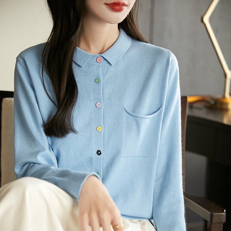 Women s Polo Collar Knit Cardigan: Colorful Button-Down Shirt-Style Sweater for Spring and Autumn L 105-120 lbs
Women s Polo Collar Knit Cardigan: Colorful Button-Down Shirt-Style Sweater for Spring and Autumn L 105-120 lbs