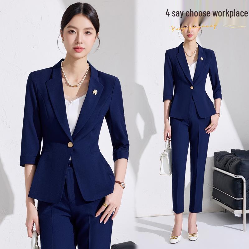 Women s Professional Seven-Sleeve Blazer - Slim-Fit, One-Button Formal Workwear for Spring/Summer M
Women s Professional Seven-Sleeve Blazer - Slim-Fit, One-Button Formal Workwear for Spring/Summer M