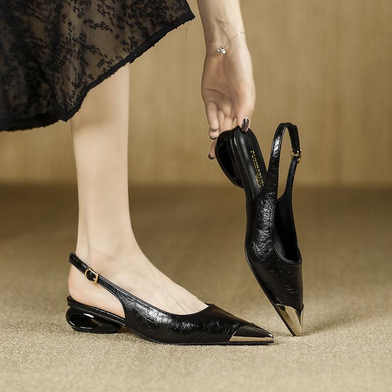 Women s Chunky Heel Sandals Metal Baotou Low Heel Middle Heel Summer Casual Single Shoes 42
Women s Chunky Heel Sandals Metal Baotou Low Heel Middle Heel Summer Casual Single Shoes 42