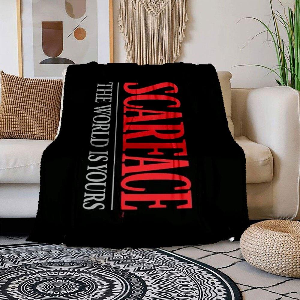 Scarface The World Is Yours T-ShirtBlanket Flannel Throw Blanket for Sofa, Bed, Travel, Camping, Office, Couch, Chair, And Bed Gift for Chri 150x180cm
Scarface The World Is Yours T-ShirtBlanket Flannel Throw Blanket for Sofa, Bed, Travel, Camping, Office, Couch, Chair, And Bed Gift for Chri 150x180cm
