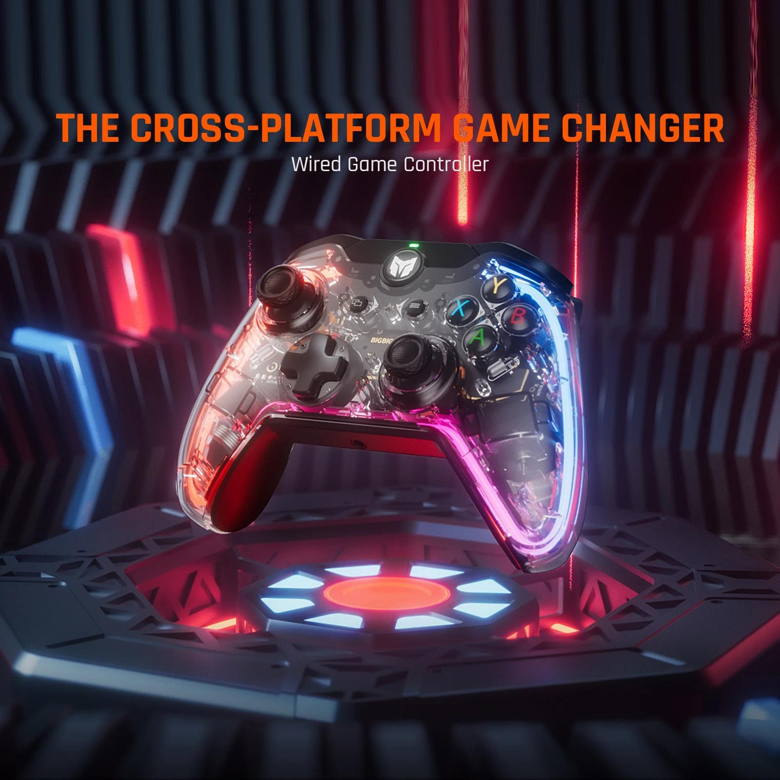 BIGBIGWON C1 Type-C Wired Gaming Controller for PC,Switch E-Sports RGB Light Gamepad
BIGBIGWON C1 Type-C Wired Gaming Controller for PC,Switch E-Sports RGB Light Gamepad