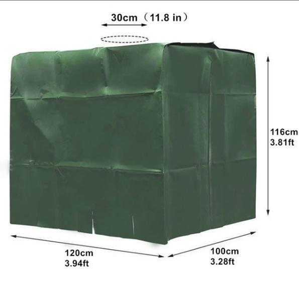 IBC Tote Cover For Water Tank 275 Gallon Green IBC Tank Cover Dustproof 1000L 800L 600L 300L 210D Oxford Fabric Protective Cover 1000L L120W100H116CM зелений
IBC Tote Cover For Water Tank 275 Gallon Green IBC Tank Cover Dustproof 1000L 800L 600L 300L 210D Oxford Fabric Protective Cover 1000L L120W100H116CM зелений