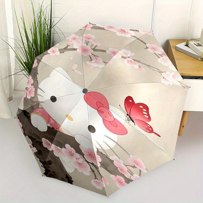Cherry Blossom Hello Kitty Automatic Folding Umbrella Simple 8 Rib Design, Bright Cartoon Pattern, Durable Iron Frame, Suitable For Travel,
Cherry Blossom Hello Kitty Automatic Folding Umbrella Simple 8 Rib Design, Bright Cartoon Pattern, Durable Iron Frame, Suitable For Travel,