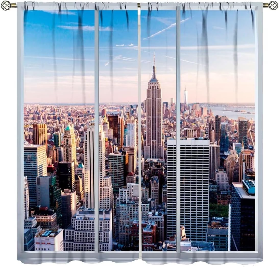 City Skyline Curtains Midnight Cityscape Purple Urban Starry Sky Printed Bedroom Living Room Window Drapes Curtain With Light Blocking Polyester W100*H130(CM)-Hooks&2PCS
City Skyline Curtains Midnight Cityscape Purple Urban Starry Sky Printed Bedroom Living Room Window Drapes Curtain With Light Blocking Polyester W100*H130(CM)-Hooks&2PCS