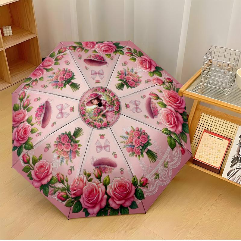 Pink Rose Stained Glass (2) Theme Automatic Umbrella Compact 8-Rib Design Sturdy Construction Durable Umbrella Stylish Accessory
Pink Rose Stained Glass (2) Theme Automatic Umbrella Compact 8-Rib Design Sturdy Construction Durable Umbrella Stylish Accessory