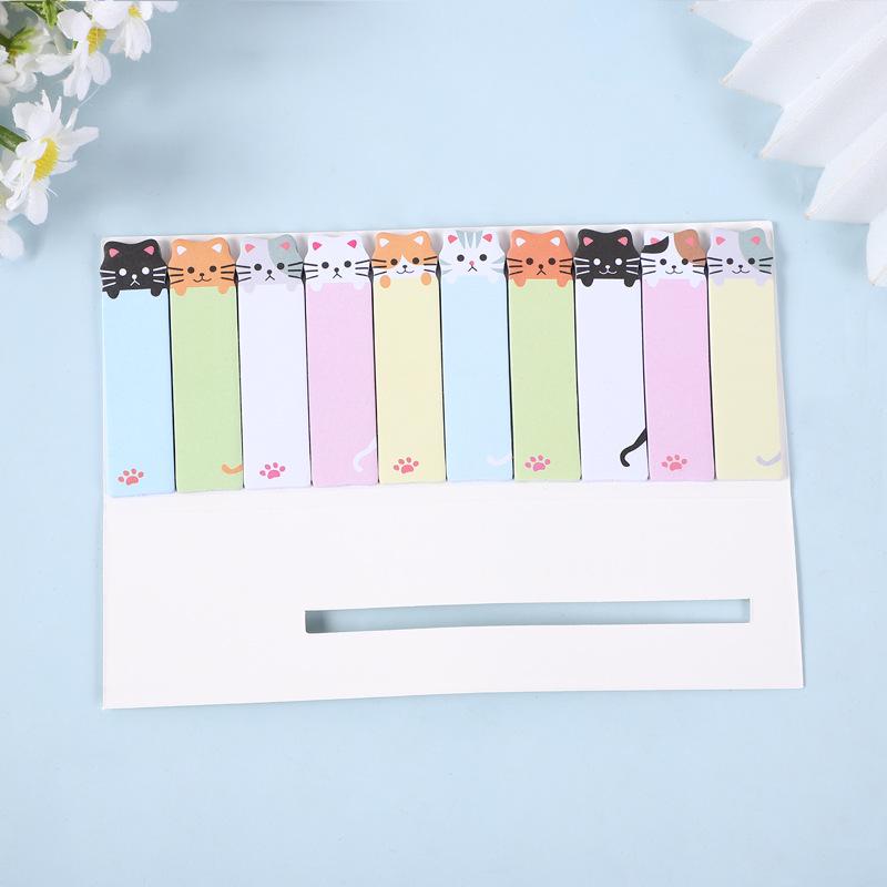 Cartoon Cute Kitten Index Sticky Notes: Student Classification Long Strip Label Stickers 5*12.5cm (10 designs * 15 sheets)
Cartoon Cute Kitten Index Sticky Notes: Student Classification Long Strip Label Stickers 5*12.5cm (10 designs * 15 sheets)