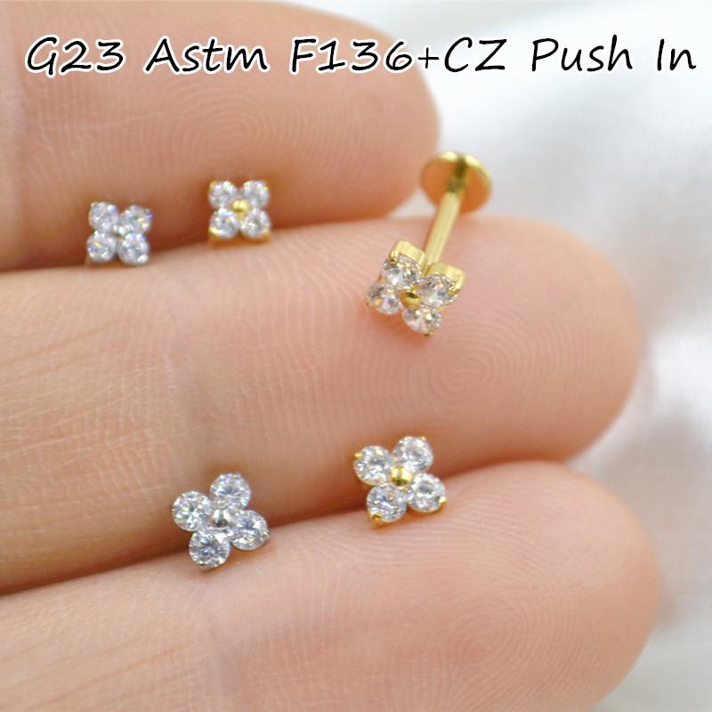 Титановый лабрет-пуссет G23 ASTM F136 с инкрустированным цирконом для пирсинга хряща уха 1.2x10mm
Титановый лабрет-пуссет G23 ASTM F136 с инкрустированным цирконом для пирсинга хряща уха 1.2x10mm