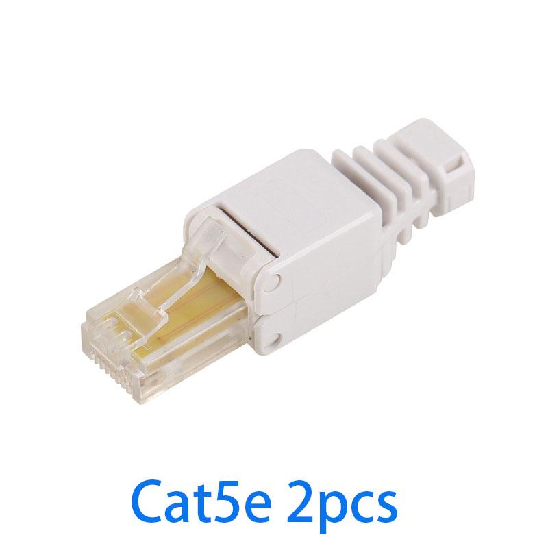 2pcs Cat5E Cat6 RJ45 Connector Modular Toolless Wire Pressing Unshielded Gold Plating Reusable Network Crystal Head
2pcs Cat5E Cat6 RJ45 Connector Modular Toolless Wire Pressing Unshielded Gold Plating Reusable Network Crystal Head