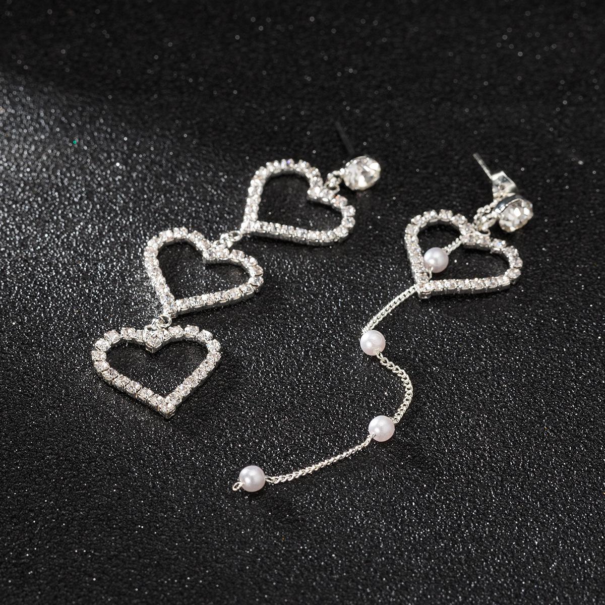 New Korean Charm Pearl Tassel Crystal Love Heart Earrings For Women Fashion Asymmetric Drop Earring Luxury Zircon Brincos мідний
New Korean Charm Pearl Tassel Crystal Love Heart Earrings For Women Fashion Asymmetric Drop Earring Luxury Zircon Brincos мідний