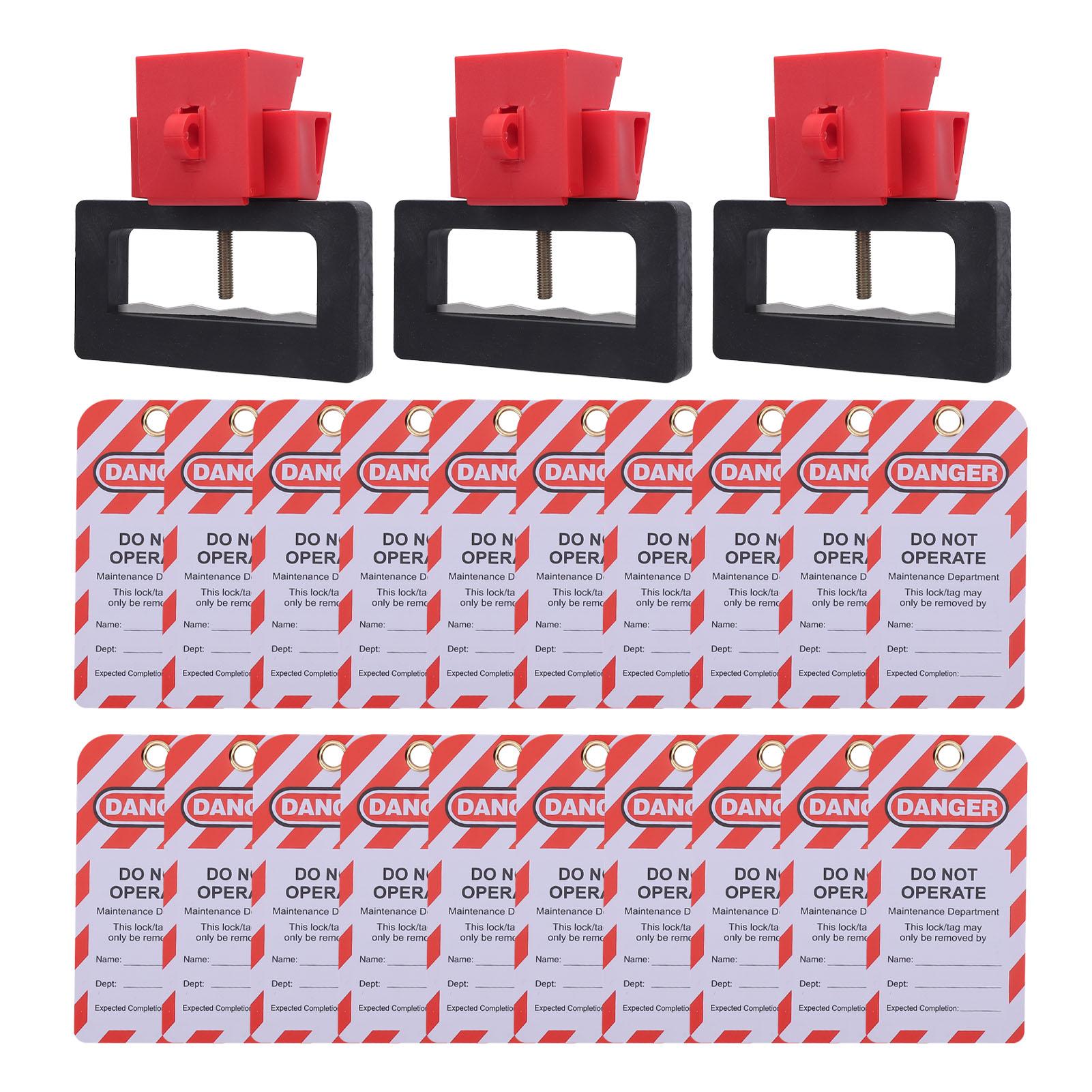 3 Pcs Circuit Breaker Lockout Device with 20 Tags Nylon Blade Design Electrical Breaker Lockout
3 Pcs Circuit Breaker Lockout Device with 20 Tags Nylon Blade Design Electrical Breaker Lockout
