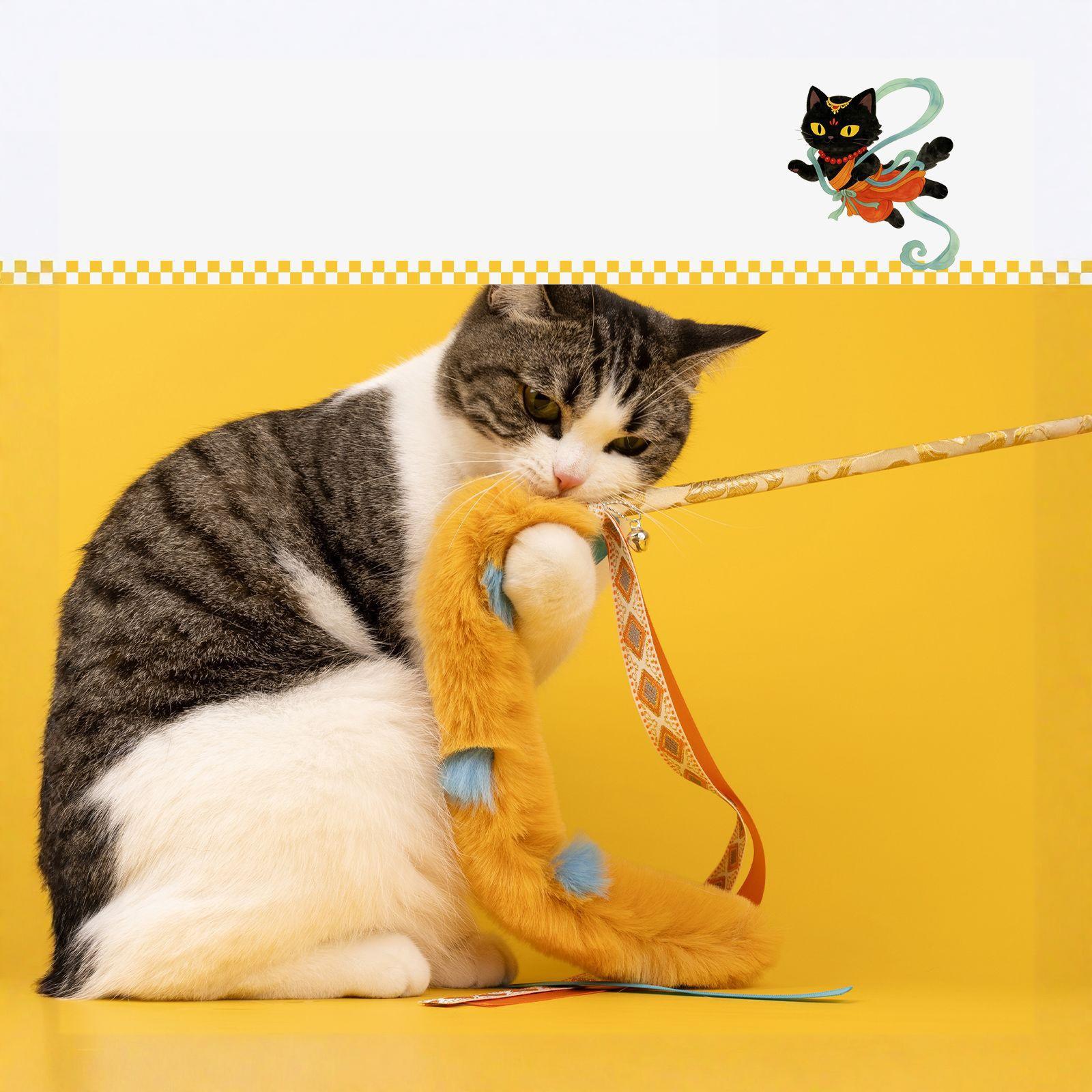 Dunhuang Series Teaser Wand Long Rope with Bell Feather Interactive Toy Self-Playing Boredom Toy жовтий
Dunhuang Series Teaser Wand Long Rope with Bell Feather Interactive Toy Self-Playing Boredom Toy жовтий