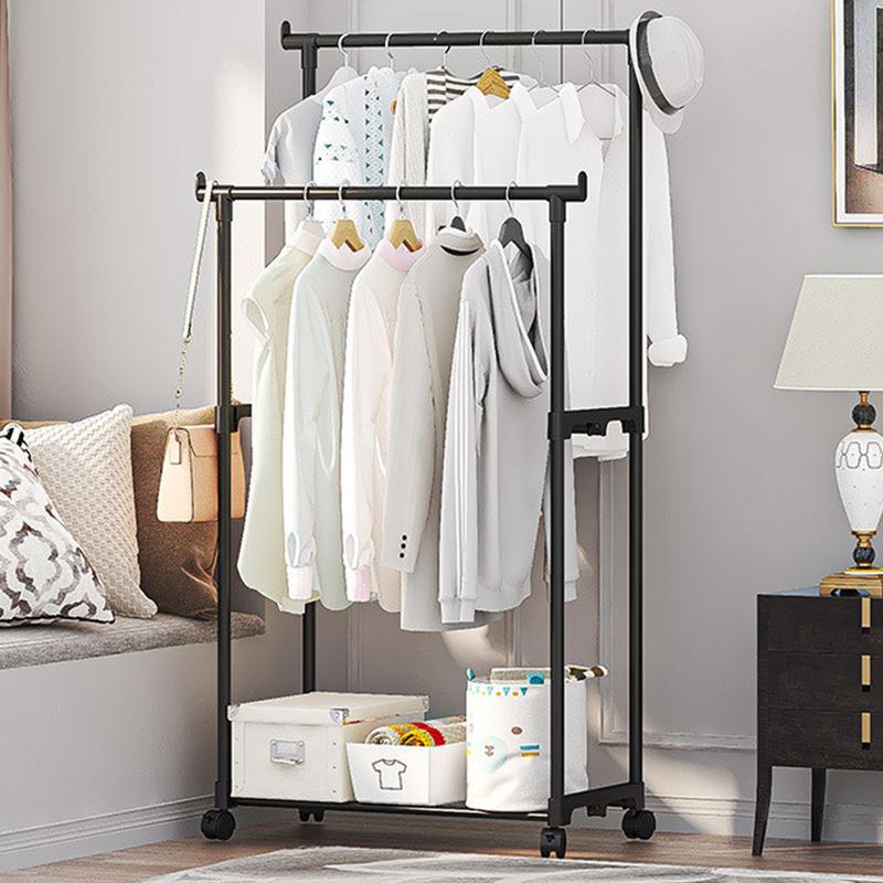 Double-Rod Clothes Rack Clothes Rack With Hooks Hanging Clothe Organizer For Bedroom Movable Bedroom Clothing Hanger With Wheels
Double-Rod Clothes Rack Clothes Rack With Hooks Hanging Clothe Organizer For Bedroom Movable Bedroom Clothing Hanger With Wheels