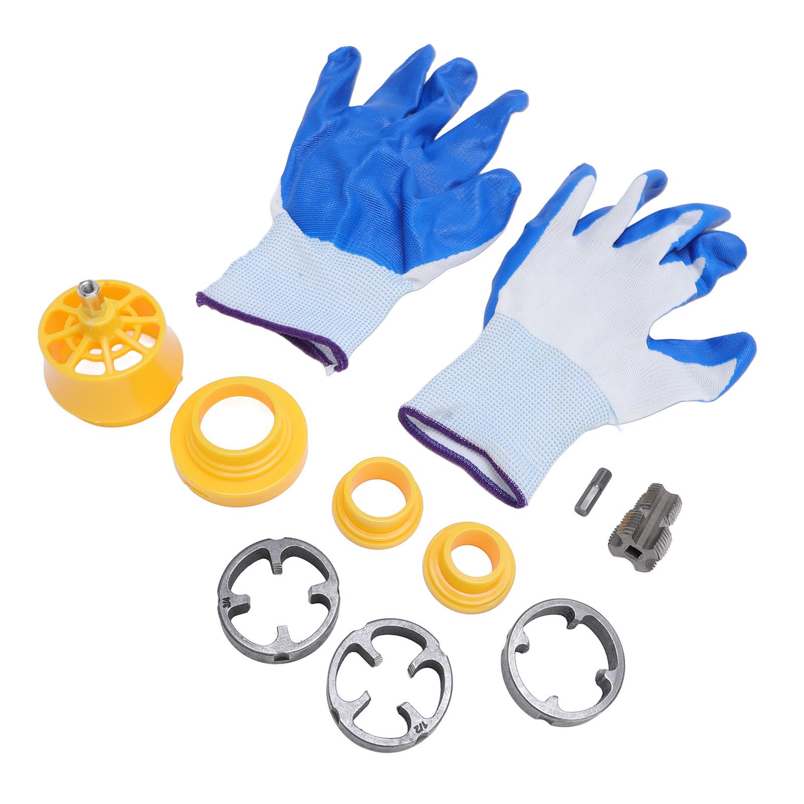 PVC Pipe Threader Kit Reusable PVC Thread Maker Tool Set with 1/2inch 3/4inch 1inch 3 Dies for Electric Drill
PVC Pipe Threader Kit Reusable PVC Thread Maker Tool Set with 1/2inch 3/4inch 1inch 3 Dies for Electric Drill
