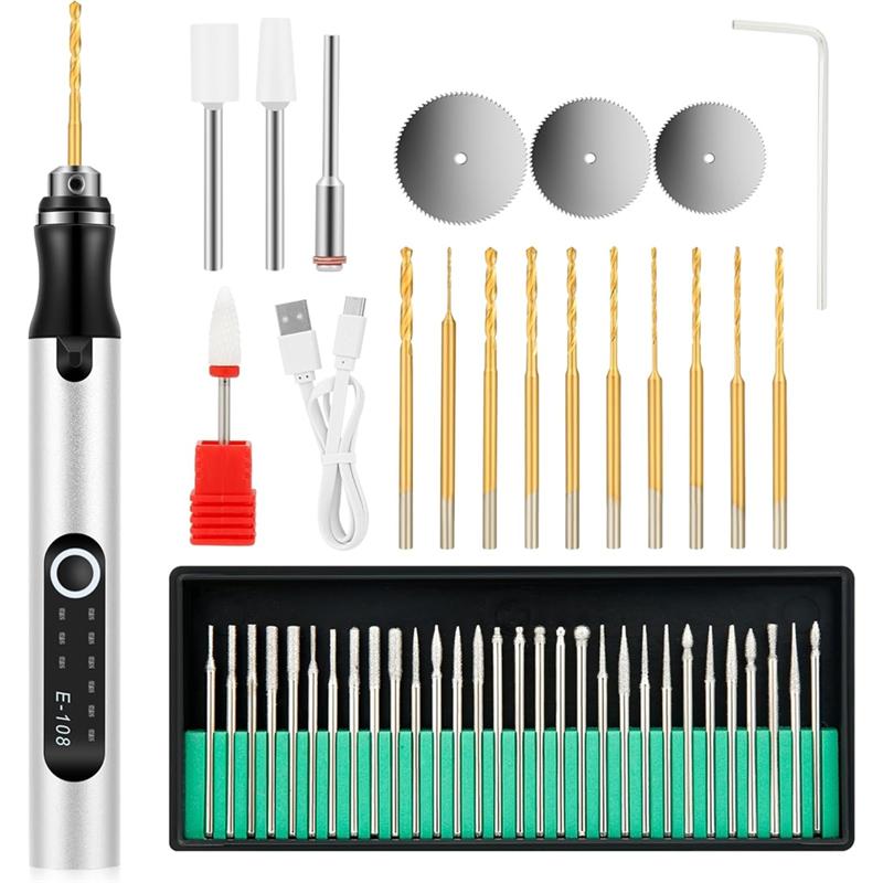 HHO-Overload Protection Electric For Wood, Metal, Glass Engraving Pen- USB-C Charging, 3-Speed Settings For Beginners срібний
HHO-Overload Protection Electric For Wood, Metal, Glass Engraving Pen- USB-C Charging, 3-Speed Settings For Beginners срібний