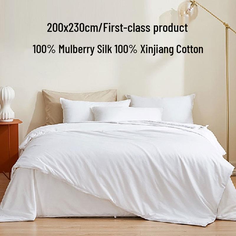 Роскошное одеяло ручной работы из 100% шелка тутового шелкопряда «Мать и дитя» - издание «Принцесса Чуань Си» Summer Quilt 0.5kg