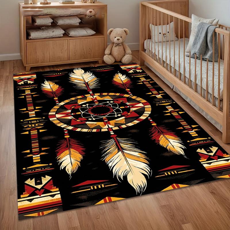 Black Dreamcatcher Feather Area Rug Non Slip Washable Mat for Bedroom Boho Home Decor Aesthetic Tribal Bedroom 40cm x 60cm
Black Dreamcatcher Feather Area Rug Non Slip Washable Mat for Bedroom Boho Home Decor Aesthetic Tribal Bedroom 40cm x 60cm