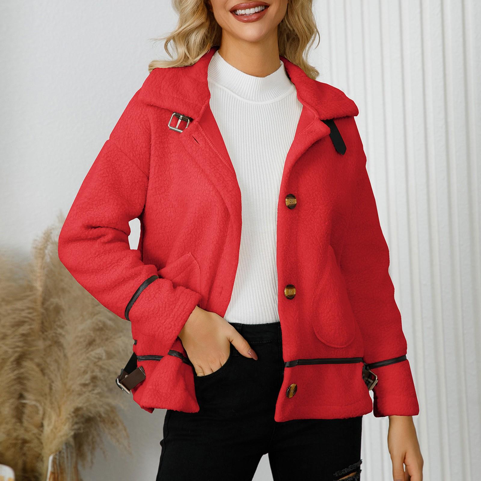 Женские модные повседневные рабочие куртки с пуговицами и лацканами, с открытым передом и длинным рукавом, осенний наряд XL красный
Женские модные повседневные рабочие куртки с пуговицами и лацканами, с открытым передом и длинным рукавом, осенний наряд XL красный