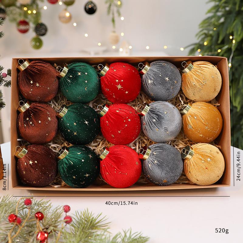 12PCS 8cm Christmas Ball Ornaments Christmas Tree Hanging Ornaments Star Velvet Christmas Balls Christmas Decorations
12PCS 8cm Christmas Ball Ornaments Christmas Tree Hanging Ornaments Star Velvet Christmas Balls Christmas Decorations