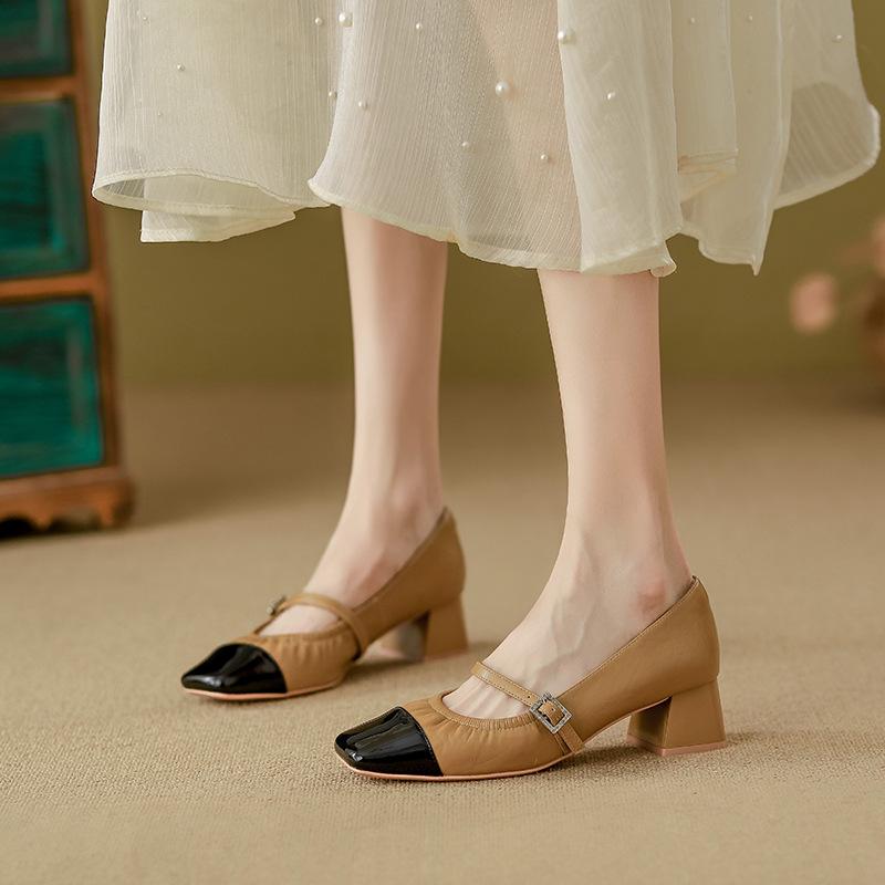 Sheepskin version~ Chengdu style high heels women s outer wear advanced sense temperament single shoes wrinkle sense color matching 35
Sheepskin version~ Chengdu style high heels women s outer wear advanced sense temperament single shoes wrinkle sense color matching 35