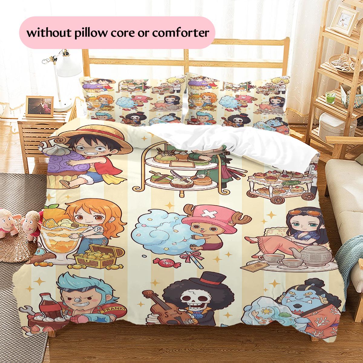 One Piece Straw Hat Crew Cute Pattern Bedding Home Decoration Festival Gift (1 * duvet cover + 2 * pillowcase, without core) 135x200cm
One Piece Straw Hat Crew Cute Pattern Bedding Home Decoration Festival Gift (1 * duvet cover + 2 * pillowcase, without core) 135x200cm
