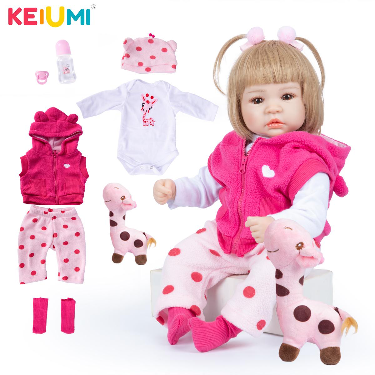 KEIUMI 18 дюймов Мягкий силикон Reborn Baby Boneca для девочек Реальная жизнь Мягкая теле Новорожденный Малыш Bebe Игрушки Дети Подарок на день рождения
KEIUMI 18 дюймов Мягкий силикон Reborn Baby Boneca для девочек Реальная жизнь Мягкая теле Новорожденный Малыш Bebe Игрушки Дети Подарок на день рождения