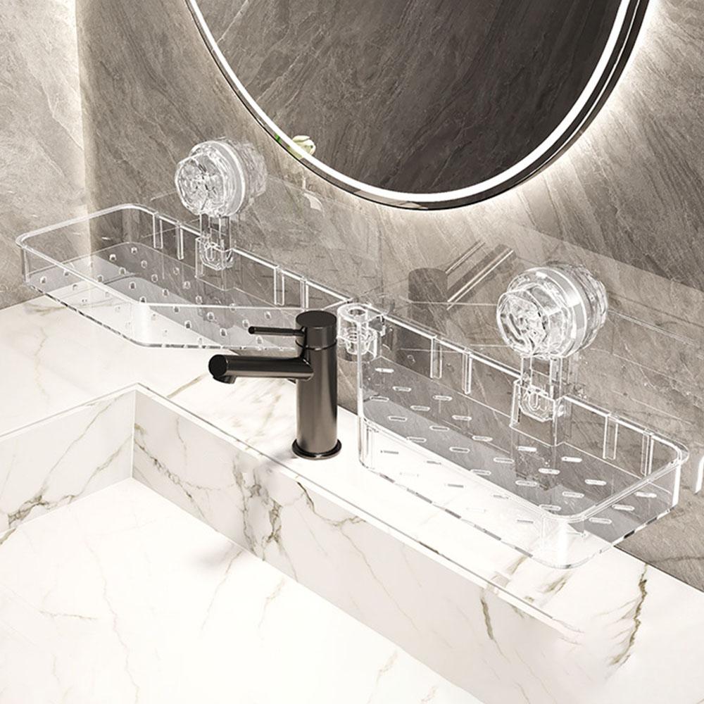 U-Shaped Faucet Organizer For Bathroom Sink No Drill Storage Rack Wall Mounted Shelf
U-Shaped Faucet Organizer For Bathroom Sink No Drill Storage Rack Wall Mounted Shelf