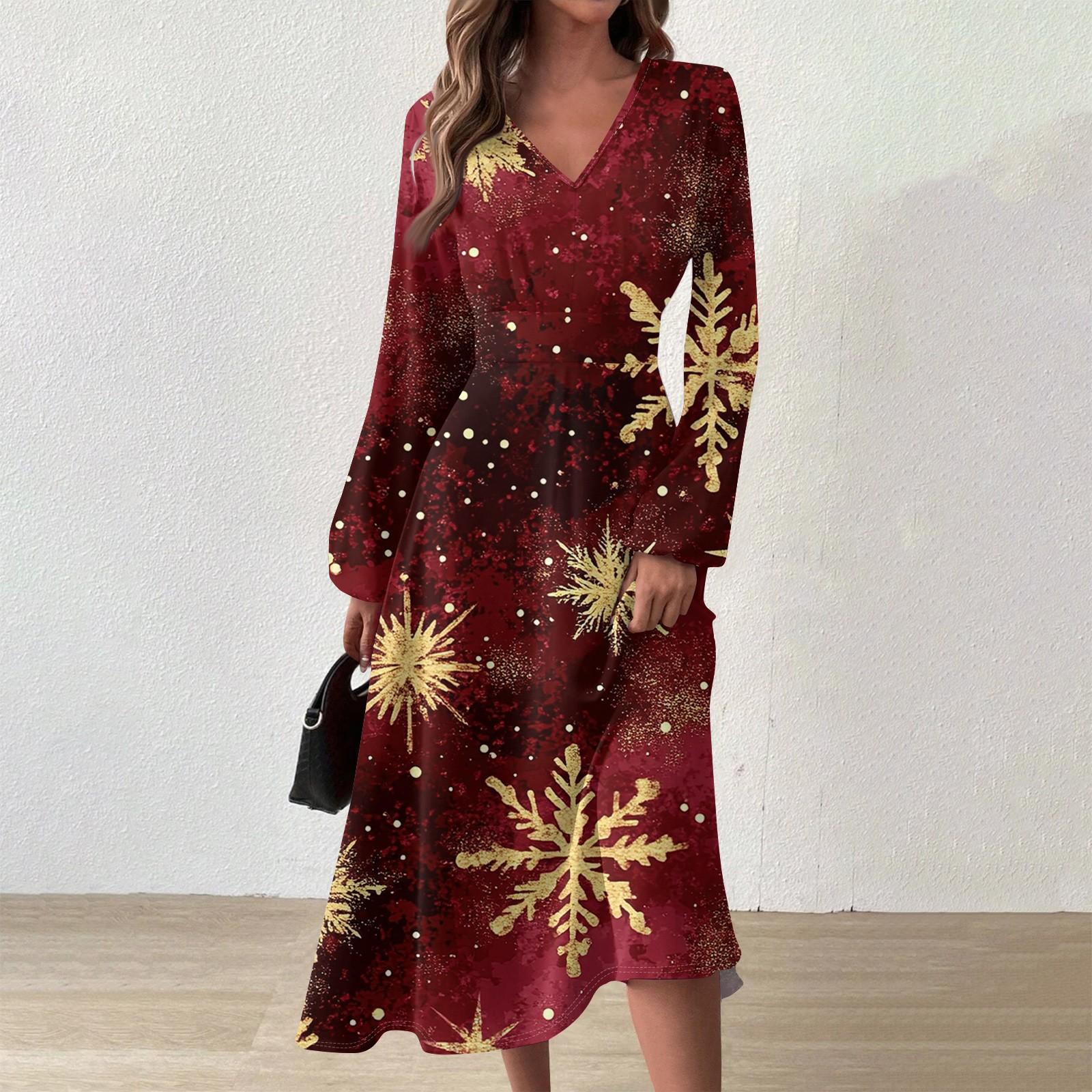 Женское осенне-зимнее повседневное модное длинное платье с v-образным вырезом и длинным рукавом с принтом XXL красный
Женское осенне-зимнее повседневное модное длинное платье с v-образным вырезом и длинным рукавом с принтом XXL красный