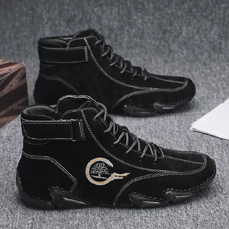 Мужские ботинки, роскошные туфли-лоферы для мужчин, повседневные кожаные роскошные высокие кроссовки, ботильоны для мотоциклистов, новинка в обуви 38
Мужские ботинки, роскошные туфли-лоферы для мужчин, повседневные кожаные роскошные высокие кроссовки, ботильоны для мотоциклистов, новинка в обуви 38