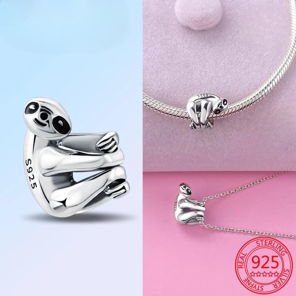 925 Silver Sloth Charm Bracelet Black Enamel Animal Jewelry Gift for Women Handmade Craft
925 Silver Sloth Charm Bracelet Black Enamel Animal Jewelry Gift for Women Handmade Craft