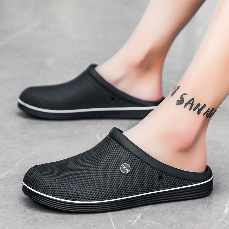One foot and a half slippers men s summer new indoor and outdoor wear beach non-slip wear-resistant slippers trendy bag head cool slippers 40
One foot and a half slippers men s summer new indoor and outdoor wear beach non-slip wear-resistant slippers trendy bag head cool slippers 40