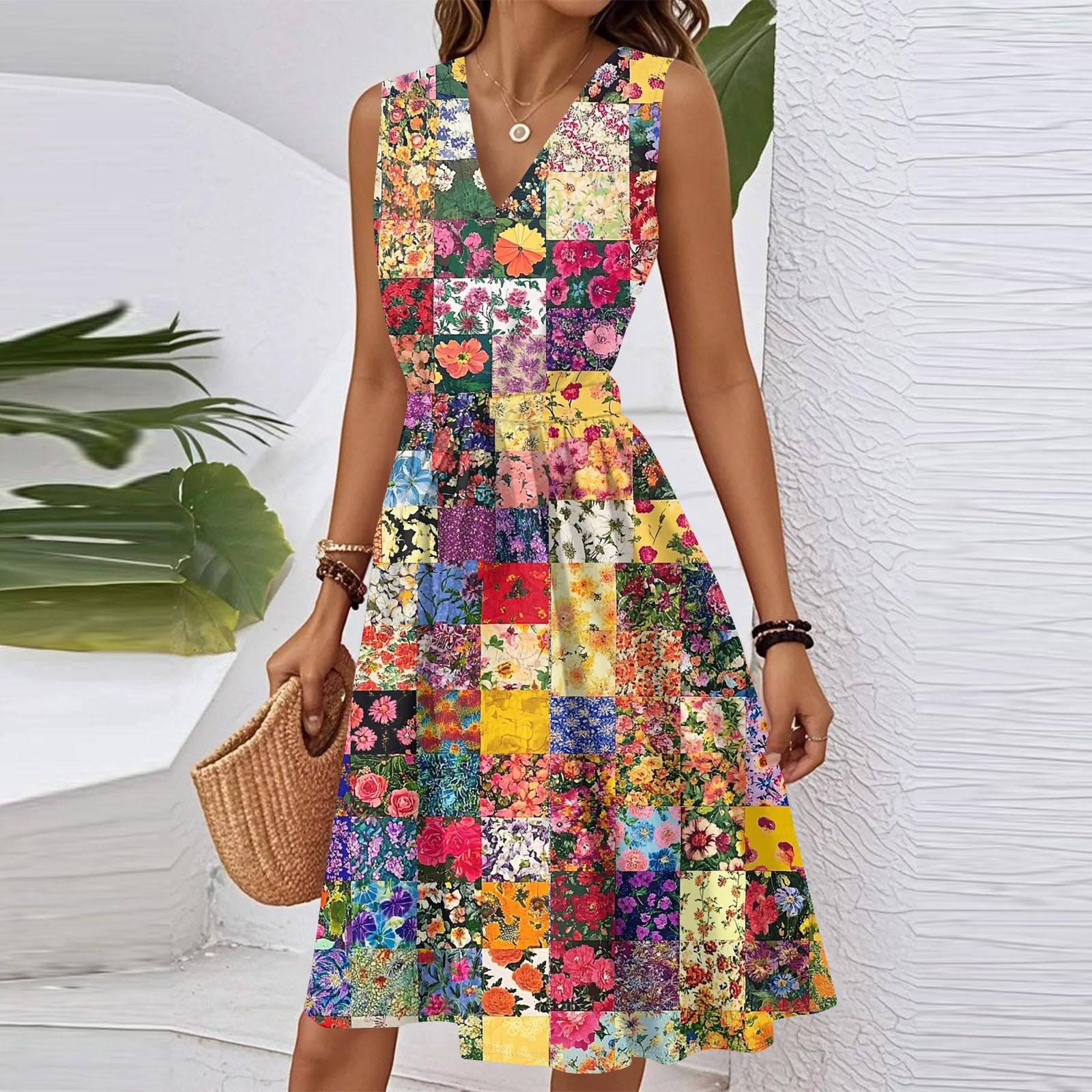 Жіноча весняно-літня повсякденна сукня міді з V-подібним вирізом без рукавів на талії з квітковим принтом M фіолетовий
Жіноча весняно-літня повсякденна сукня міді з V-подібним вирізом без рукавів на талії з квітковим принтом M фіолетовий