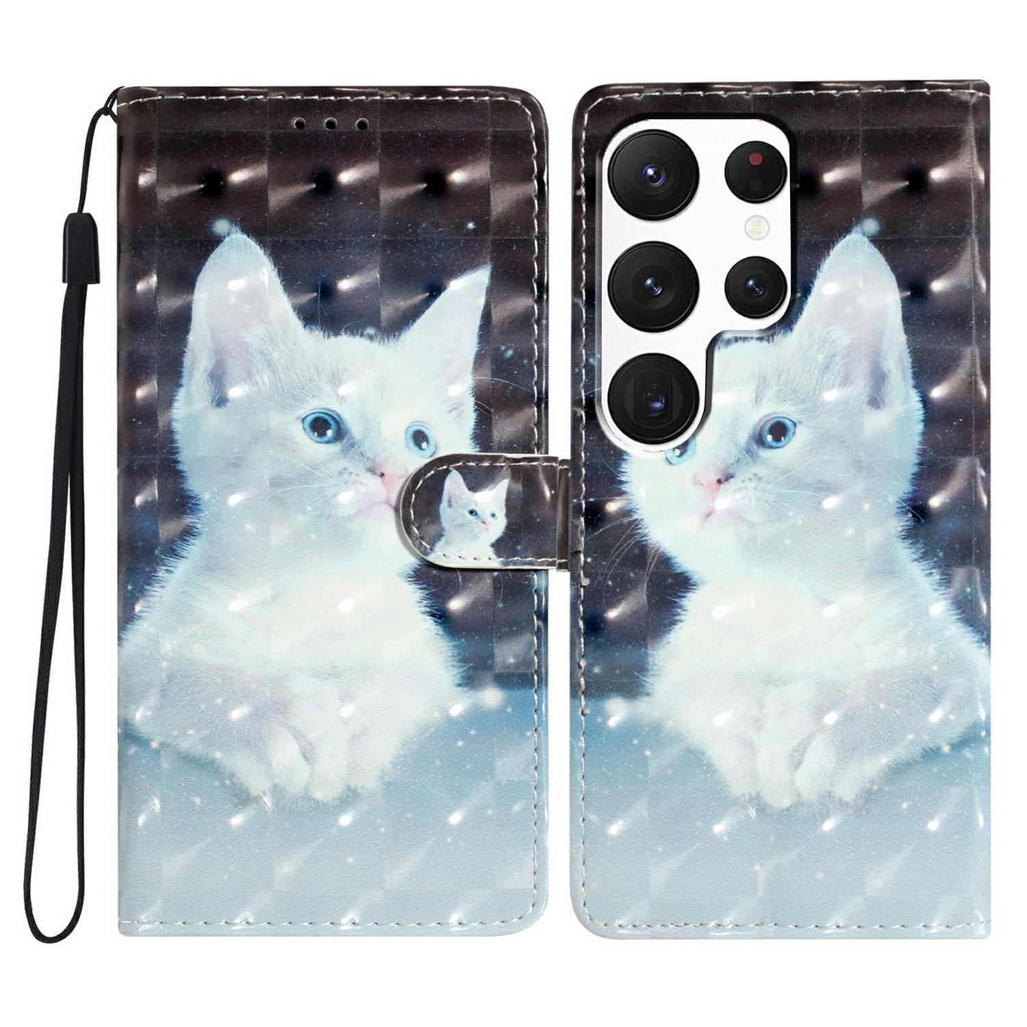 Для Samsung Galaxy S25 Ultra Чехол из ПУ кожи 3D печать рисунка Кошелек Чехол для телефона White Cat
Для Samsung Galaxy S25 Ultra Чехол из ПУ кожи 3D печать рисунка Кошелек Чехол для телефона White Cat