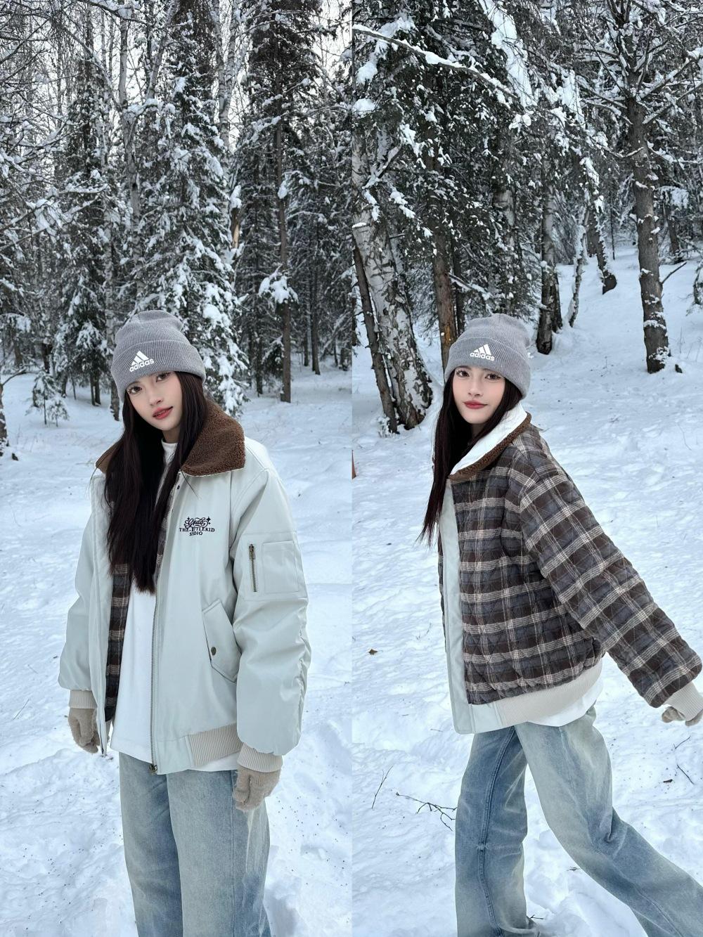 Women s 2025 New Style Guochao Double-Sided Lambswool Cotton Jacket - Thickened Winter Padded Coat. XXL хакі/сірий колір
Women s 2025 New Style Guochao Double-Sided Lambswool Cotton Jacket - Thickened Winter Padded Coat. XXL хакі/сірий колір