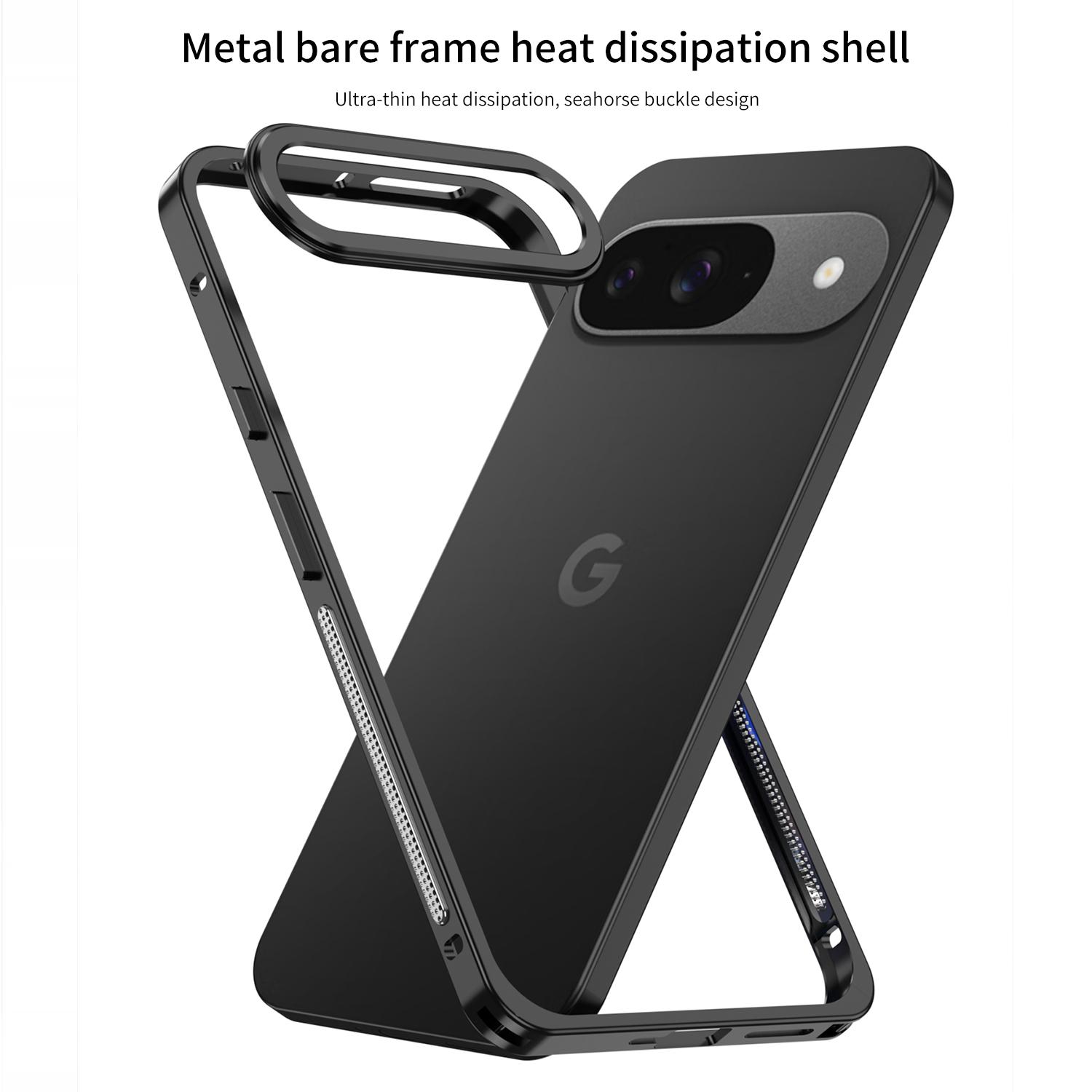 For Google Pixel 9/9 Pro Bumper Cases Metal Frame Heat Dissipation Cover with Lens Protector Blue
For Google Pixel 9/9 Pro Bumper Cases Metal Frame Heat Dissipation Cover with Lens Protector Blue