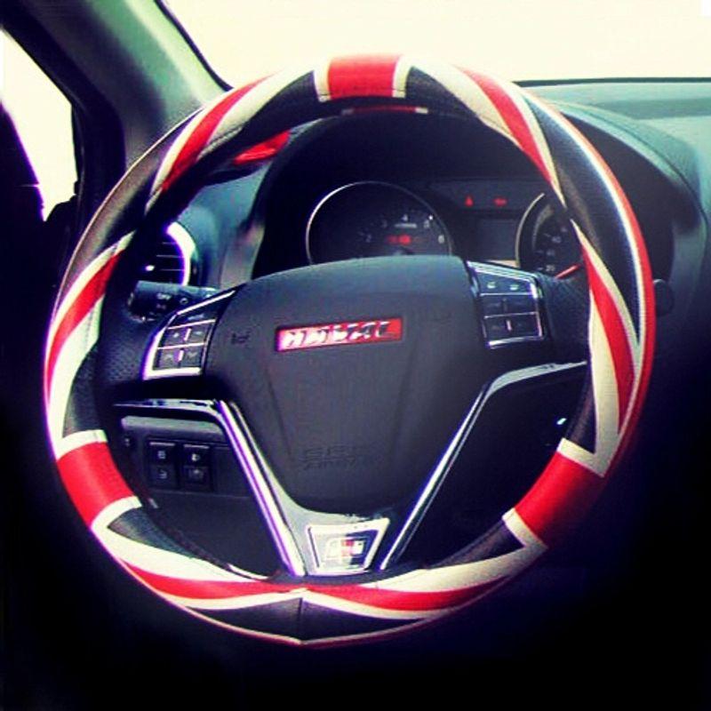 Fashion British Style Car Steering Wheel Cover PU Leather Union Flag Car Decorations Korean Commercial Car Interior Decorations Non Slip Default
Fashion British Style Car Steering Wheel Cover PU Leather Union Flag Car Decorations Korean Commercial Car Interior Decorations Non Slip Default