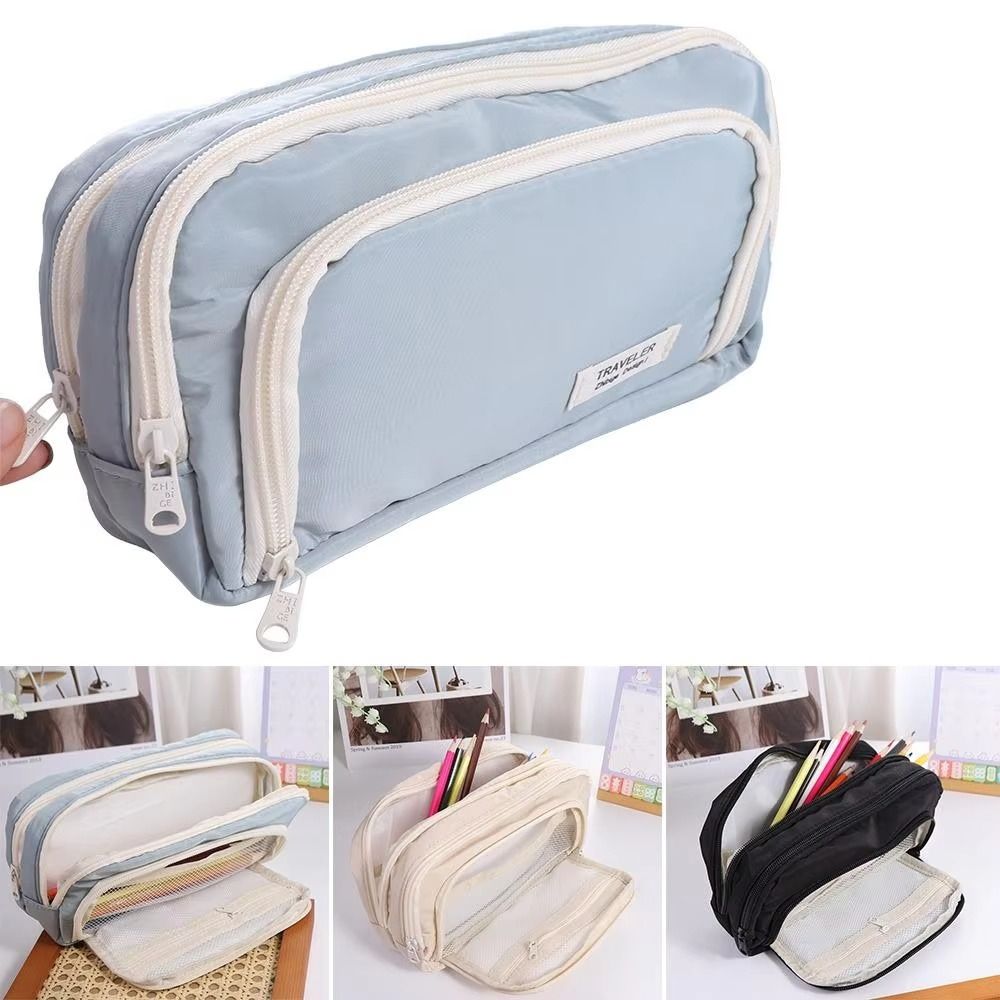 Large-capacity Pen Case Multi-layer Desk Organizer Storage Pouch Pencil Bag Makeup Organizer білий
Large-capacity Pen Case Multi-layer Desk Organizer Storage Pouch Pencil Bag Makeup Organizer білий