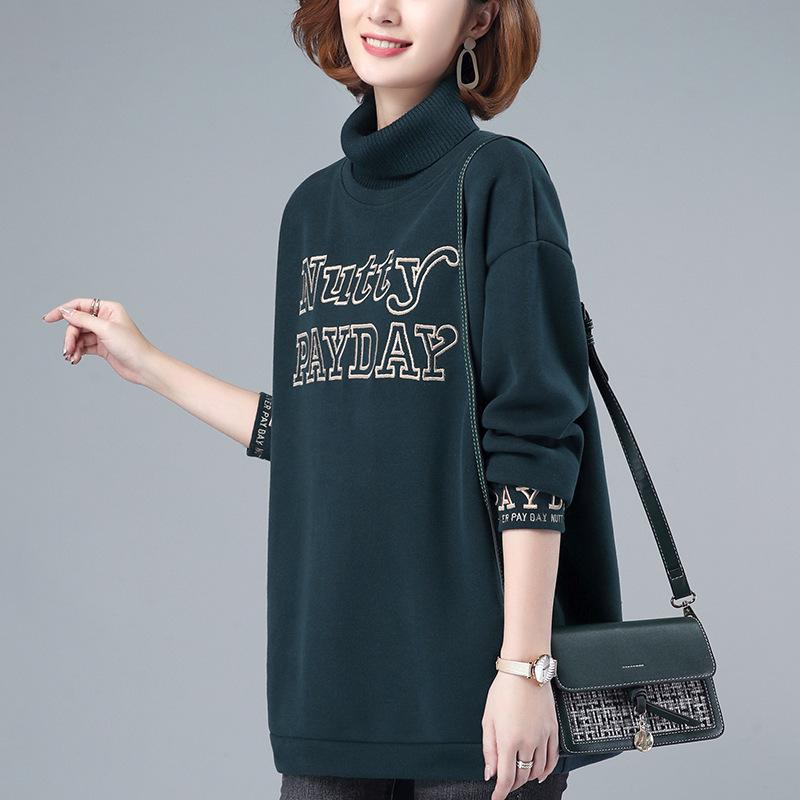 Women s 2024 Mid-Length Plus Velvet Turtleneck Sweatshirt - Stylish Autumn/Winter Hip-Covering Top for Middle-Aged Mothers XL (suggested 67.5-77.5 kg)
Women s 2024 Mid-Length Plus Velvet Turtleneck Sweatshirt - Stylish Autumn/Winter Hip-Covering Top for Middle-Aged Mothers XL (suggested 67.5-77.5 kg)